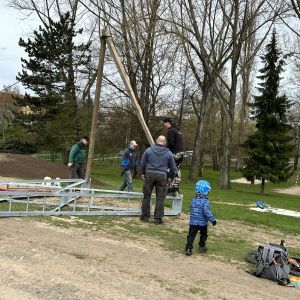 Dokončení stavby vleku.